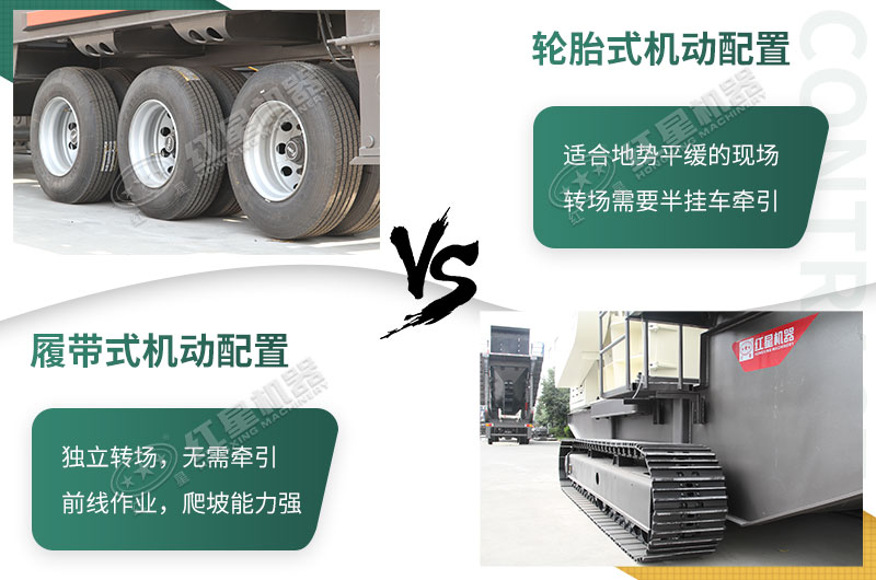 移動山石破碎機(jī)，車載式機(jī)動配置轉(zhuǎn)場不需要拆裝設(shè)備